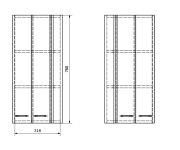 Aqualine Zoja/keramia Fresh Horní Skříňka Rohová 35x76x35cm,dub Platin