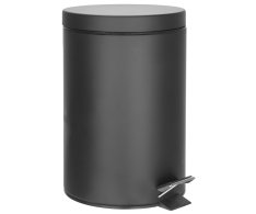 Aqualine Simple Line Odpadkový Koš Kulatý 5l, černá Mat