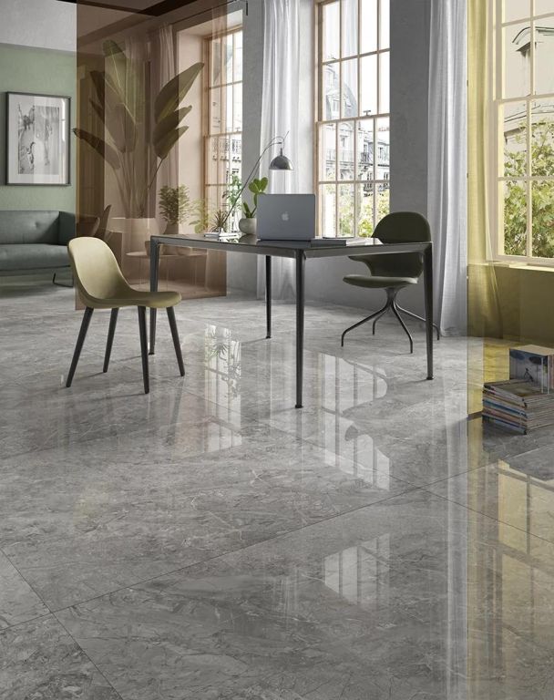 Realizace Pastorelli Breccia Grey 120x120 Sunshine ret.