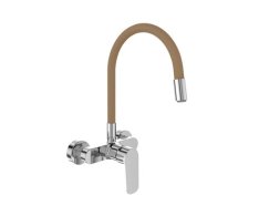 Dakota, Dřezová Stěnová Baterie S Flexi Béžovým Ramínkem, Rozteč 150mm