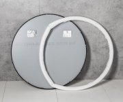 Sapho Arowana Kulaté Zrcadlo V Rámu ø 70cm, černá Mat