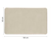 Gedy Fuzzy Koupelnová Předložka, 60x100cm, 100% Polyester, Protiskluz, Tortora