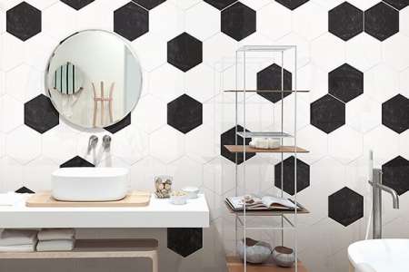 Deceram Hex Devon Super White - šestihran 17,5x20,2