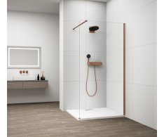 Polysan Esca Copper Matt Jednodílná Sprchová Zástěna K Instalaci Ke Stěně, Sklo či