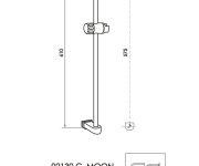 Sprchová Tyč  Moon, Délka 60cm, Průměr 18mm - Chrom - Blistr 02130CBL