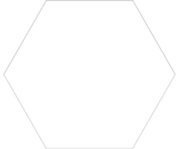 Dlažba Codicer Solid Hex 25 White 22x25 - bílá
