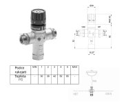 Sapho Termostatický Regulátor Teploty Vody, 1/2", 30-60 Stupňů, Zpětné Klapky