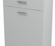 Aqualine Zoja/keramia Fresh Skříňka Spodní S Košem 50x78x29cm, Bílá