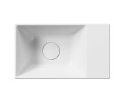 Gsi Kube X Keramické Umývátko 40x23cm, Broušená Spodní Hrana, Bez Otvoru, Pravé/levé, Bílá Mat