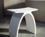 Sapho Koral Koupelnová Stolička 43x43x23,5cm, Solid Surface, Bílá Mat
