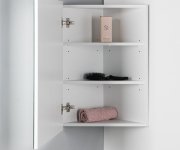 Aqualine Zoja/keramia Fresh Rohová Zrcadlová Skříňka 37x72x37cm, Bílá
