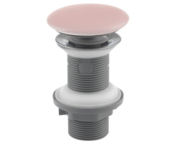 Isvea Umyvadlová Výpust 5/4“, Click-clack, Keramická Zátka, 20-70mm, Růžová Mat Salmon