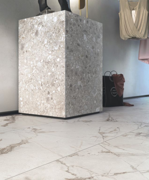 Realizace Gardenia La Geoteca Ariana Ceppo Di Gre šedá 120×120 cm