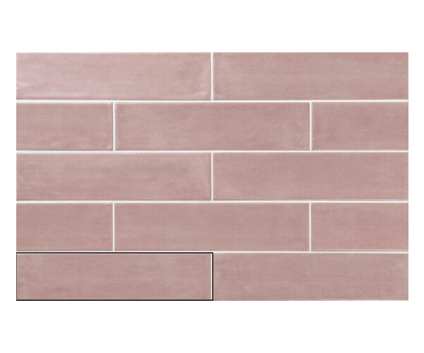 Obklad jako beton APE Acquarella Rose 7,5X30 Matt. - růžová