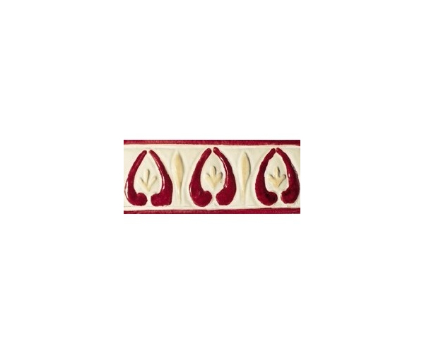 Retro listela Tonalite Provenzale Listello Cassis Bordeaux 5x15