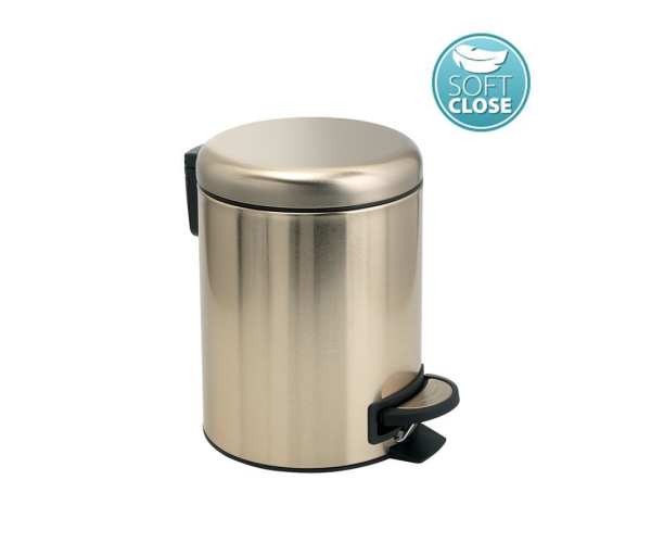 Gedy Potty Odpadkový Koš 3l, Soft Close, Zlato Mat