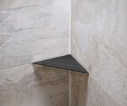 Sapho Smart Rohová Polička Do Spár 210x15x210mm, černá Mat