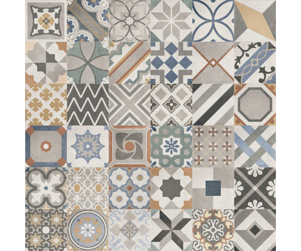 Retro dlažba Xclusive Amarcord Mix Decori 20,5x20,5