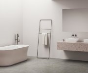 Vanová baterie do podlahy Espirit - ES 080.20GB.RB07G Vanová baterie do podlahy bez tělesa, se sprchovým setem, grafit kartáčovaný X070502
