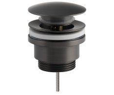 Sapho Umyvadlová Výpust 5/4“, Click-clack, Velká Zátka, 10-55mm, Gun Metal