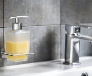 Aqualine Apollo Dávkovač Mýdla, 200ml, Mléčné Sklo, Chrom