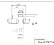 Náhradní Keramický Přepínač M, G3/4 X M, G1/2 X F, G1/2, Pro Tyč Ippari (starý Typ) AQS+KERPREP-5