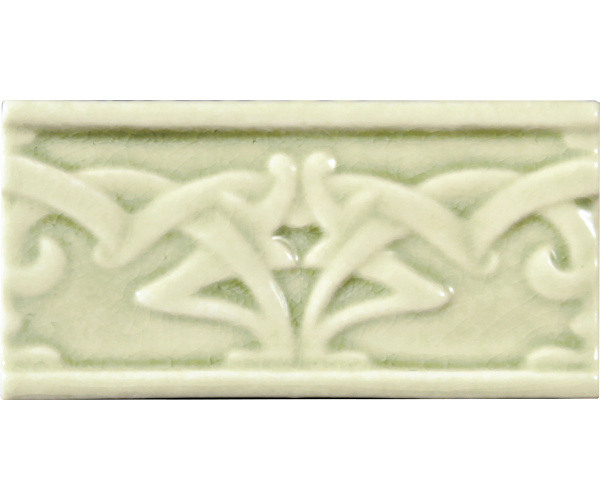 Retro obklad Grazia Essenze Liberty Felce Craquele 6,5x13 Luc. - zelená