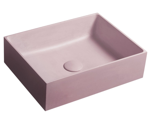 Sapho Formigo Betonové Umyvadlo Na Desku, 47,5x36,5cm, Růžová Mat