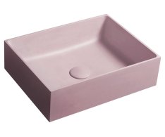 Sapho Formigo Betonové Umyvadlo Na Desku, 47,5x36,5cm, Růžová Mat