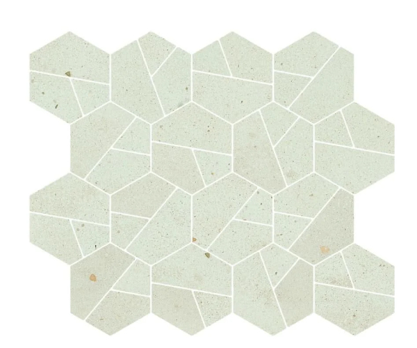 Retro mozaika Fioranese I Cocci Calce Mosaico Exa 30x30 Matt. Rett. - bílá