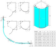 Polysan Globe Chrome čtvrtkruhový Sprchový Kout 800x900mm, čiré Sklo, Pravé