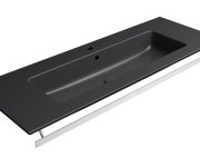 Gsi Pura Keramické Umyvadlo Slim 122x46cm, černá Mat