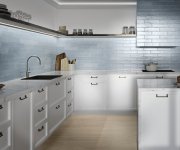 Obklad jako beton APE Acquarella Acqua 7,5X30 Matt. - modrá
