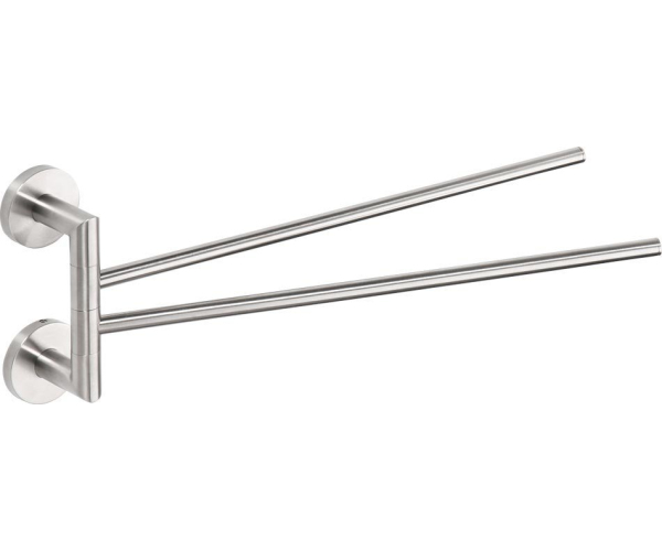 Sapho X-steel Dvojitý Držák Ručníků Otočný 370mm, Nerez Mat