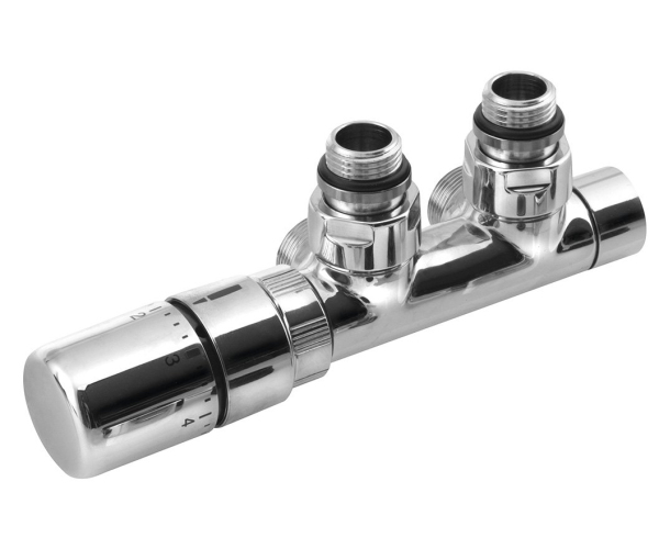 Sapho Twin Připojovací Sada Ventilů Termostatická Pro Středové Připojení, Levá, Chrom