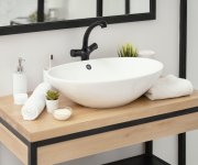 TERMOSTATICKÁ - Umyvadlová baterie bez výpusti Černá - matná 1/2" TRM26.5CMAT