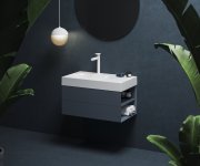 Umyvadlo Lite 80/60 L/P, s otvorem pro baterii, bez přepadu - Umyvadlo Lite 80/60 P, s otvorem pro baterii, bez přepadu XJXP1280001