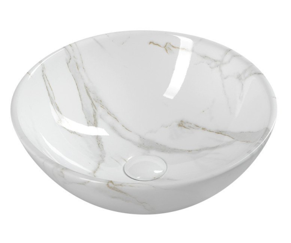 Sapho Dalma Keramické Umyvadlo Na Desku, ø 42cm, Carrara