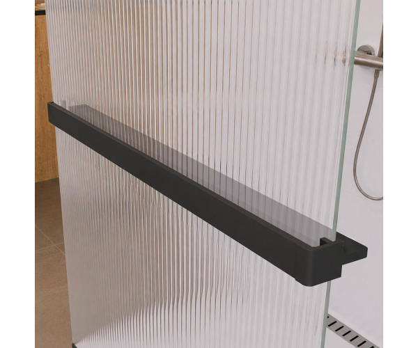 Mereo Polička K Walk In Do Prostoru, 120 Cm, černý Alu