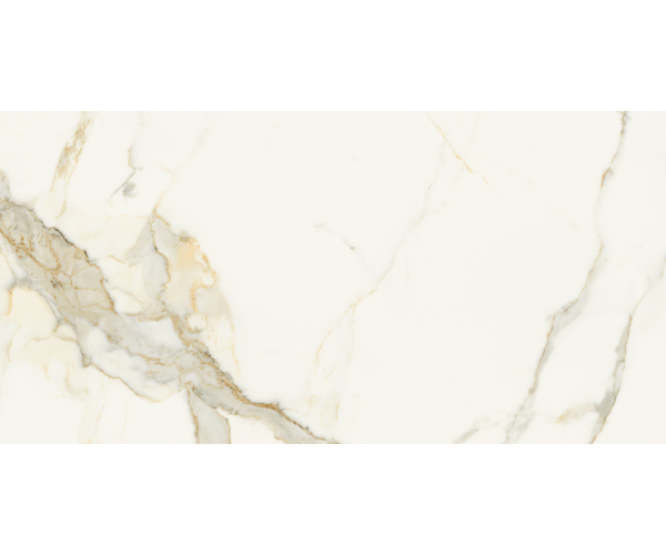 Dlažba jako mramor Marca Corona Scultorea Calacatta Oro Fino 60x120 Luc. Rett. - bílá