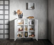 Sapho Espace Skříňka 35x94x32cm, 1x Dvířka, Levá/pravá, Bílá Lesk