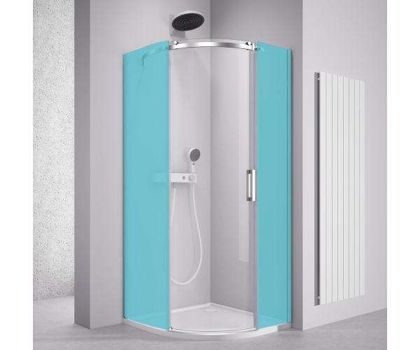 Polysan Thron Komponent čtvrtkruhová Sprchová Zástěna 900x900mm, čiré Sklo, Levá