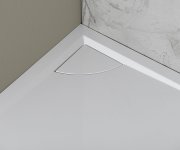 Polysan Lussa Sprchová Vanička Z Litého Mramoru Se Záklopem, čtvrtkruh 90x90cm, R550
