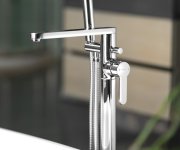 Sapho Sema Vanová Baterie S Připojením Do Podlahy, Chrom