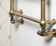 Sapho Corner Simply Připojovací Sada Ventilů Triaxiální, Pravé Provedení, Bronz