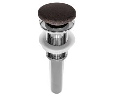 Sapho Umyvadlová Výpust 5/4", Click-clack, Betonová Zátka, černý Granit