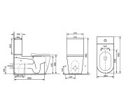 Sapho Medic Wc Kombi, Zvýšený Sedák, Rimless, Spodní/zadní Odpad, Bílá