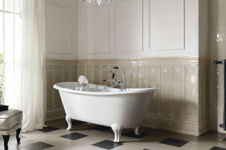 Krémový secesní obklad s plastickým dekorem Ceramiche Grazia Epoque
