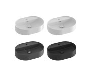 Umyvadlo Ceramic Slim Shelf O - Umyvadlo Ceramic Slim Shelf O 55, s otvorem pro baterii, s přepadem, bílá matná XJX0E155001