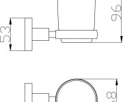 Koupelnový doplněk Držák kartáčků skleněný COLORADO COA0201
